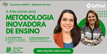 Encontros MGPDI – Webinar: Arte pode ser uma Metodologia Inovadora de Ensino