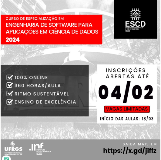 Cursos de Especialização | Engenharia de Software para Aplicações de Ciência de Dados