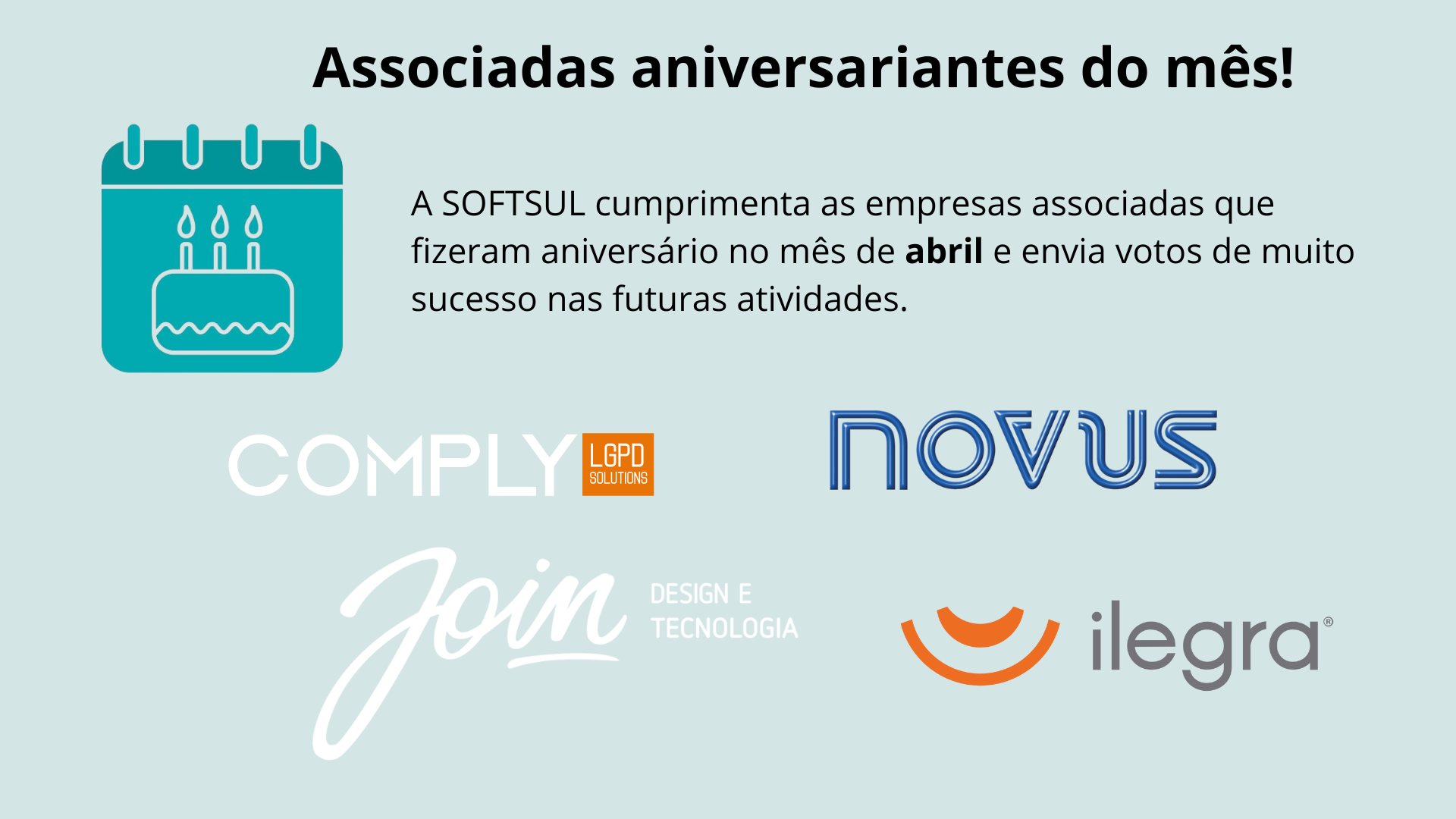 Aniversário de Empresas associadas no mês de Abril 2025