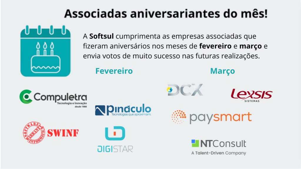 Associadas aniversariantes do mês de Fevereiro-Março