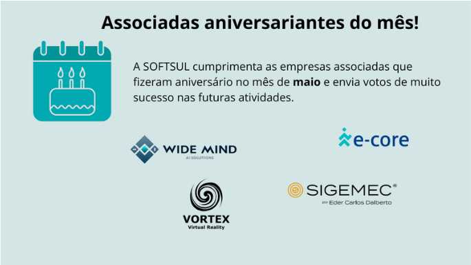 Associadas aniversariantes do mês de Maio